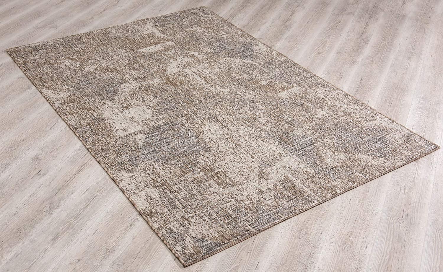 3’ x 20’ Ivory Distressed Diamonds Runner Rug