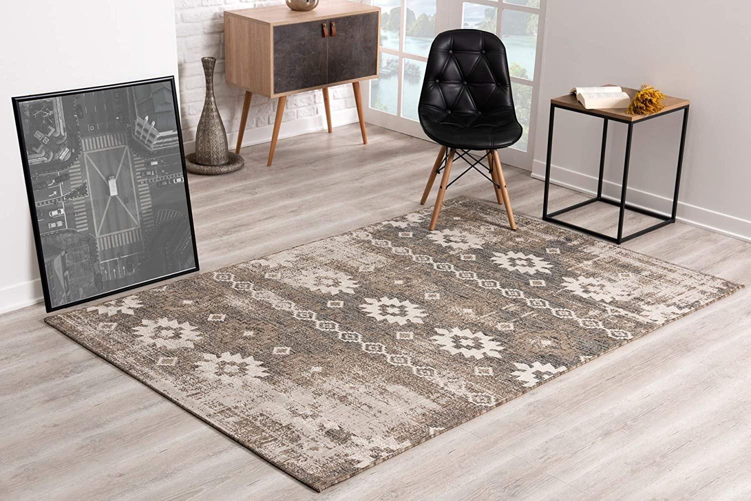 3’ x 15’ Beige Boho Chic Runner Rug