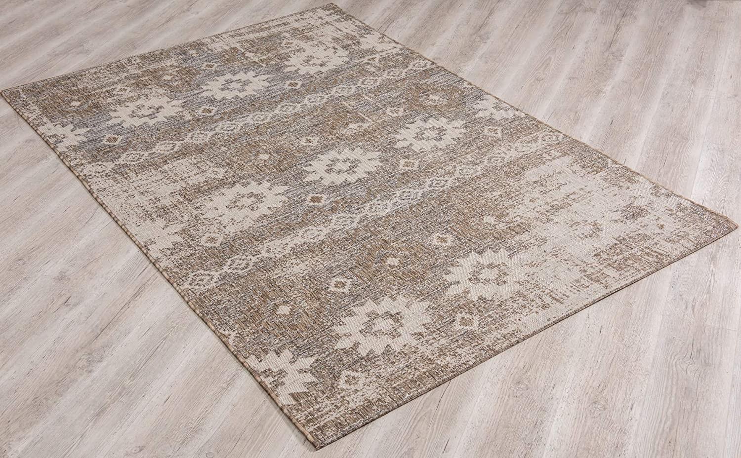 3’ x 15’ Beige Boho Chic Runner Rug