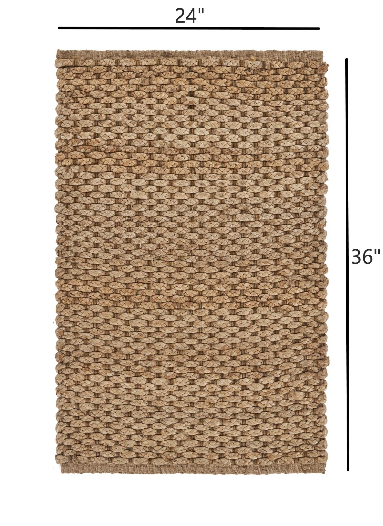 2’ x 3’ Tan Interwoven Mid Century Scatter Rug