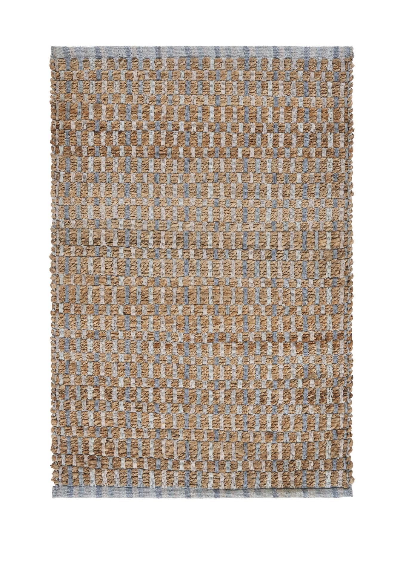 2’ x 3’ Blue and Brown Checkered Scatter Rug