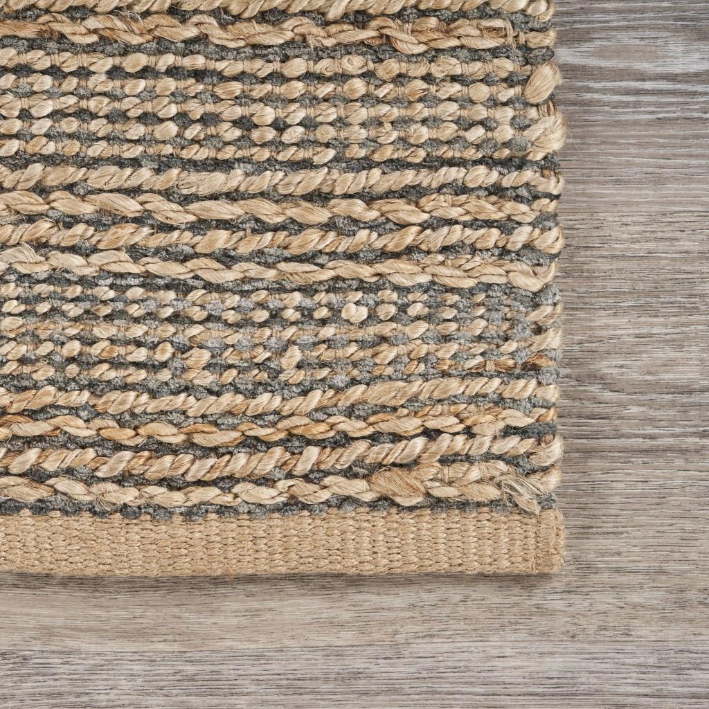 2’ x 3’ Gray and Tan Interwoven Scatter Rug