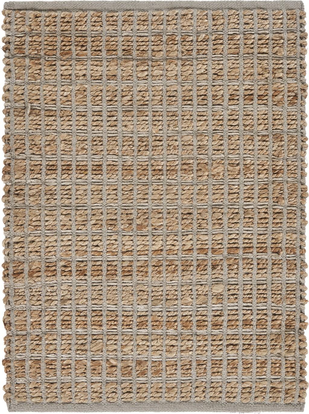 2’ x 3’ Tan and Gray Detailed Grid Scatter Rug Default Title