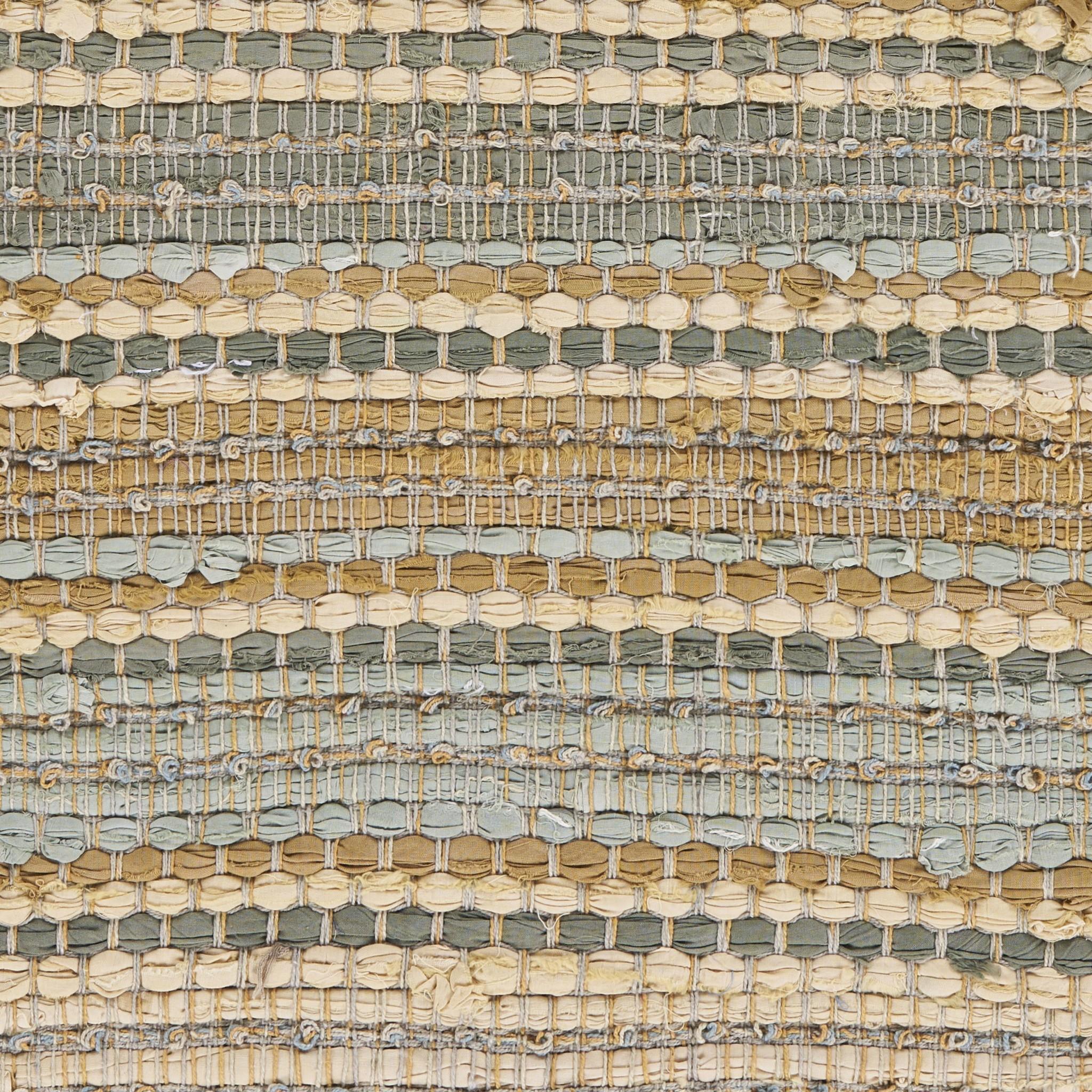 2’ x 3’ Tan and Gray Accent Striped Scatter Rug