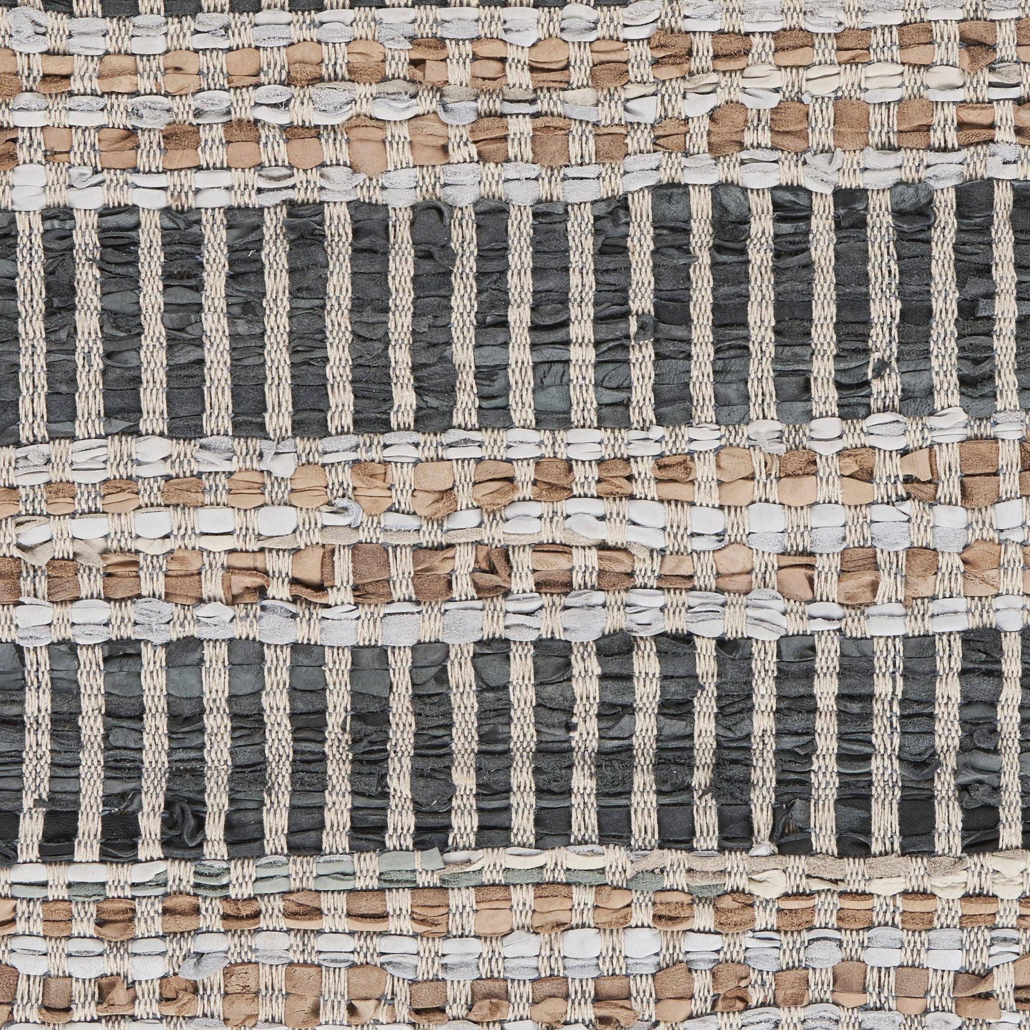 2’ x 3’ Gray and Tan Geometric Panel Scatter Rug