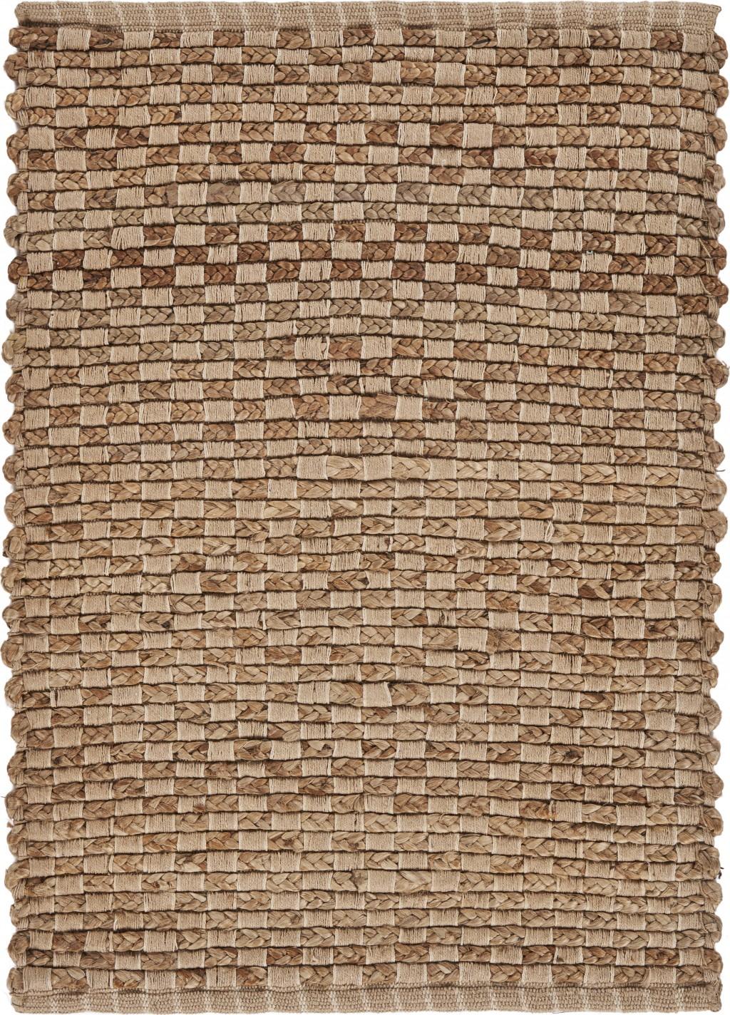 2’ x 3’ Tan and Beige Checkered Scatter Rug Default Title