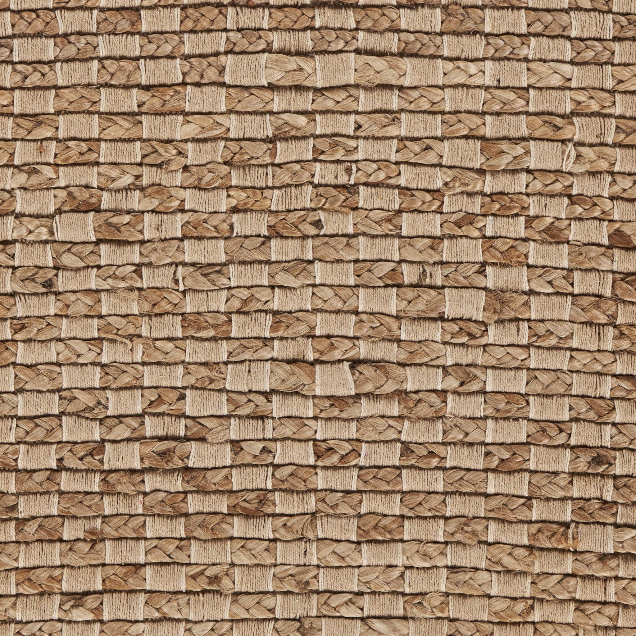 2’ x 3’ Tan and Beige Checkered Scatter Rug