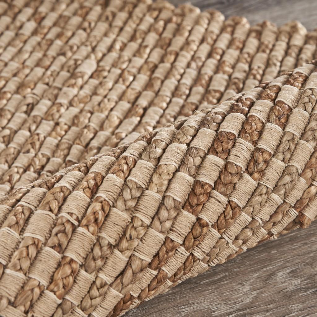 2’ x 3’ Tan and Beige Checkered Scatter Rug