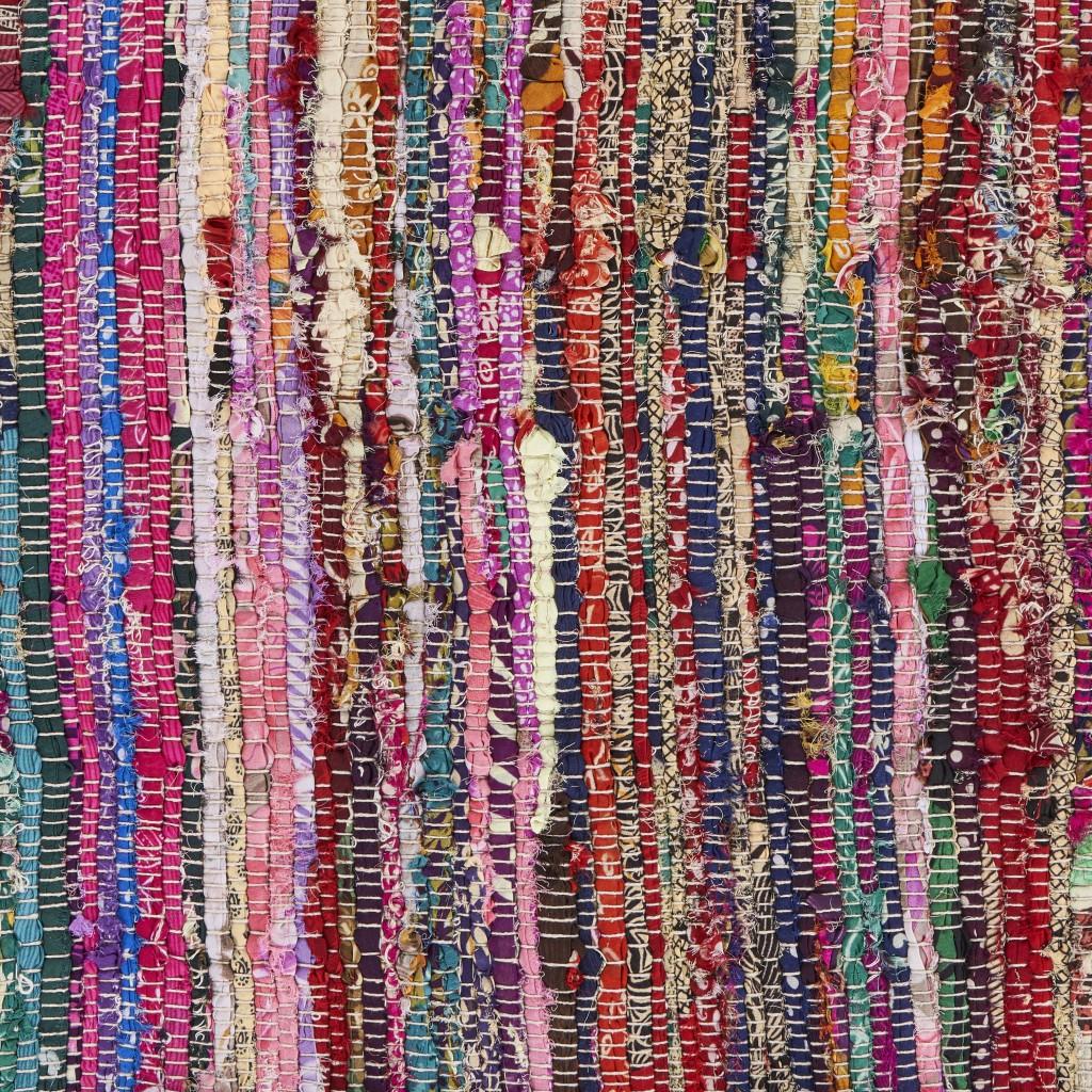 2’ x 3’ Colorful Fringed Striped Scatter Rug Default Title