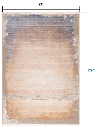 8’ x 11’ Beige Faded Sunset Area Rug