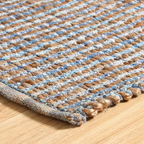 8’ x 10’ Navy and Natural Interwoven Area Rug