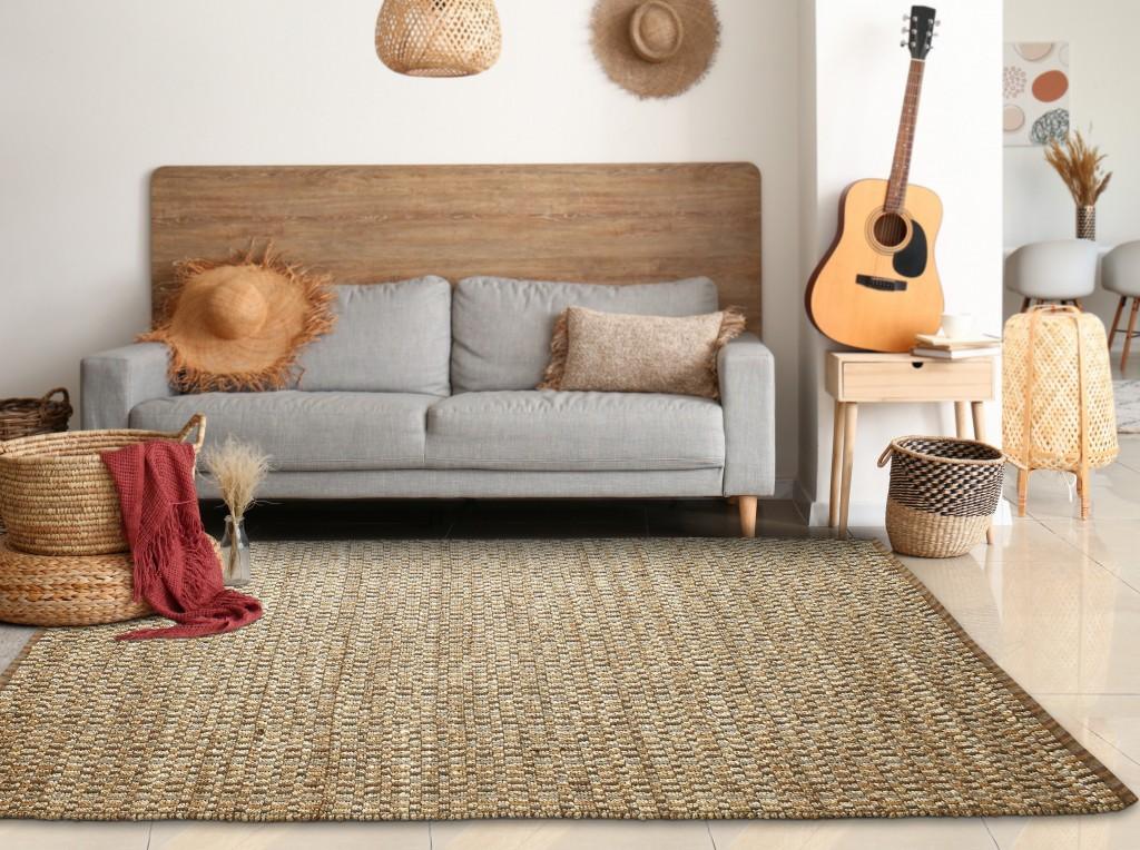 5’ x 8’ Tan Classic Interwoven Area Rug