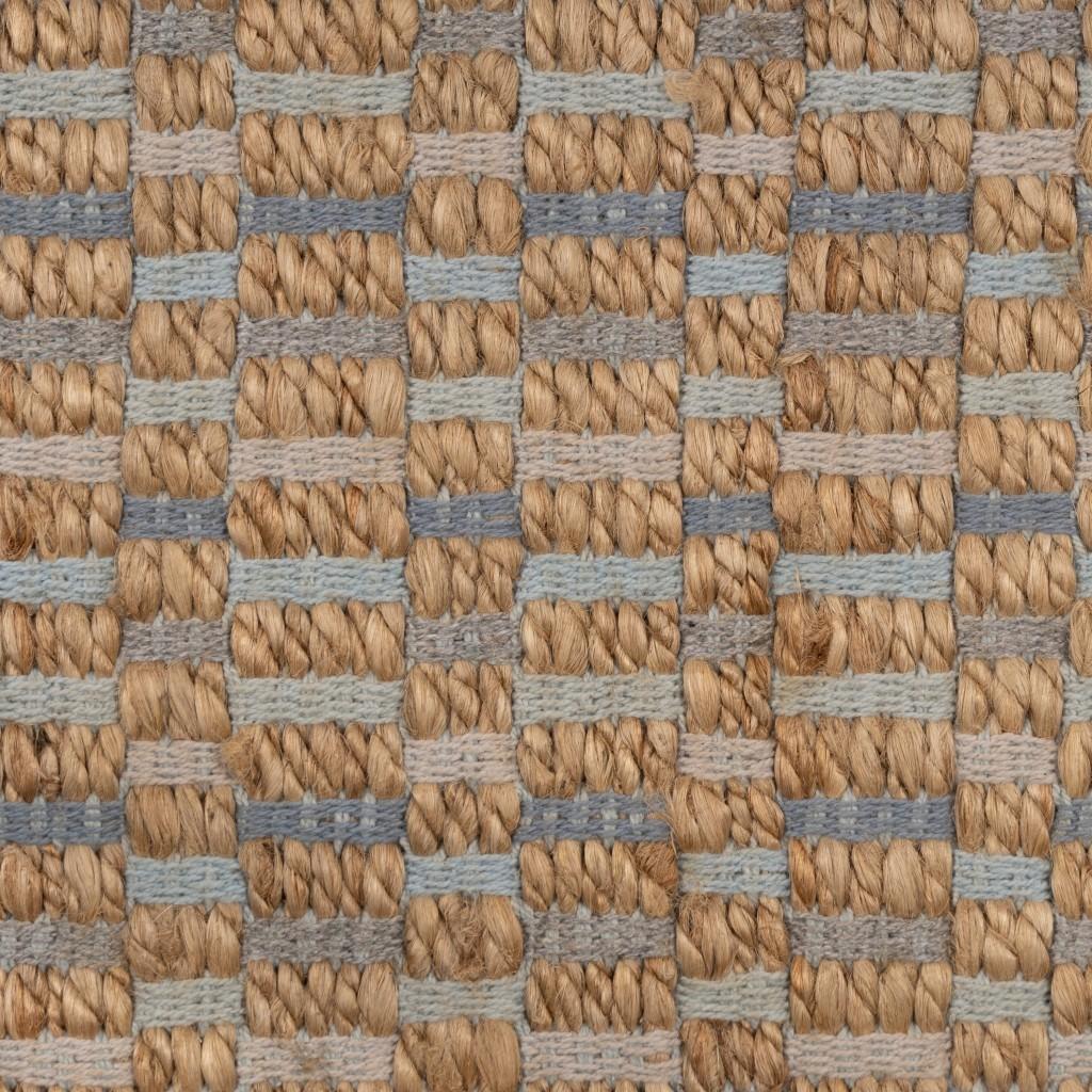 5’ x 8’ Blue and Brown Interwoven Area Rug