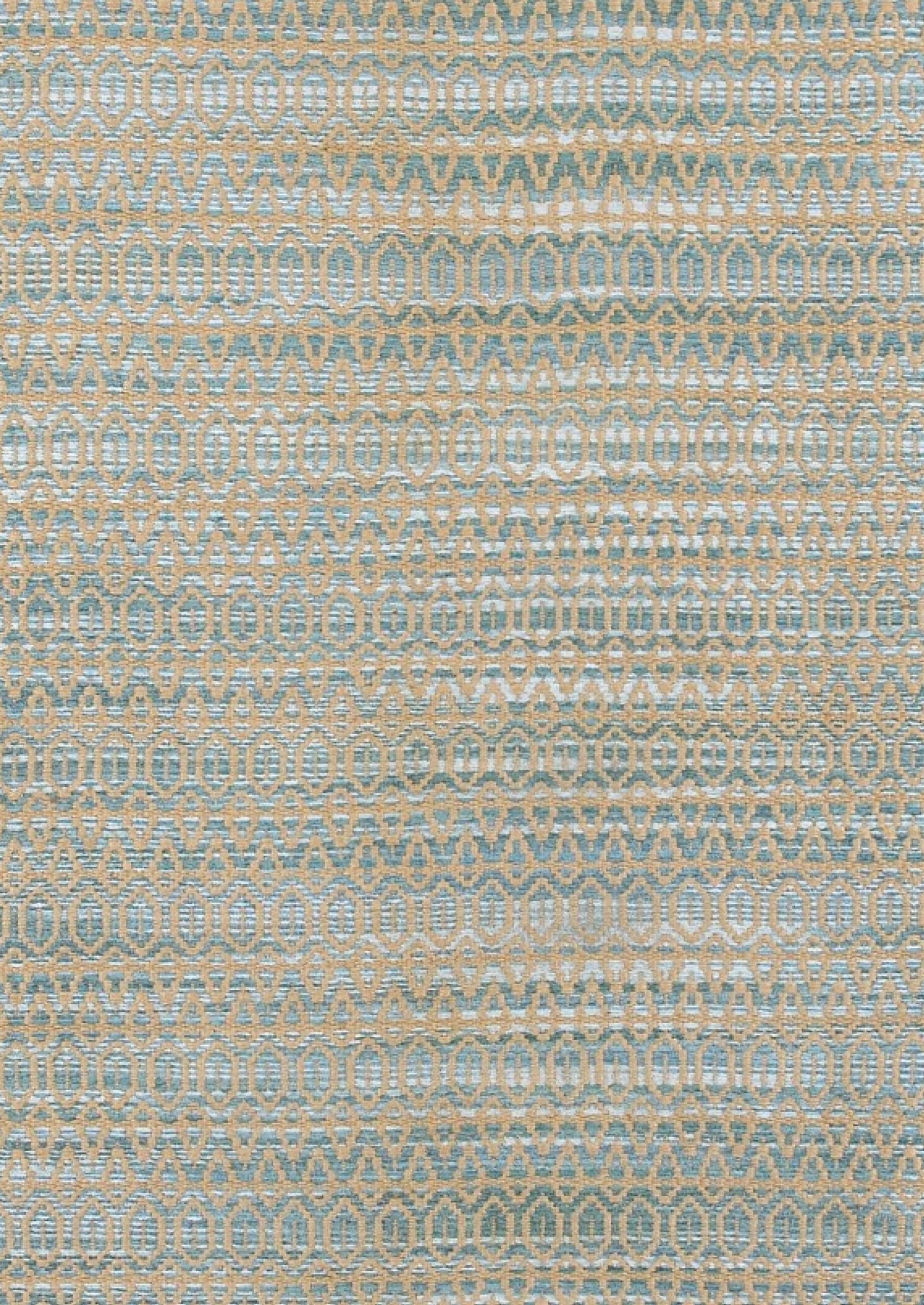 5’ x 8’ Tan and Seafoam Striated Area Rug