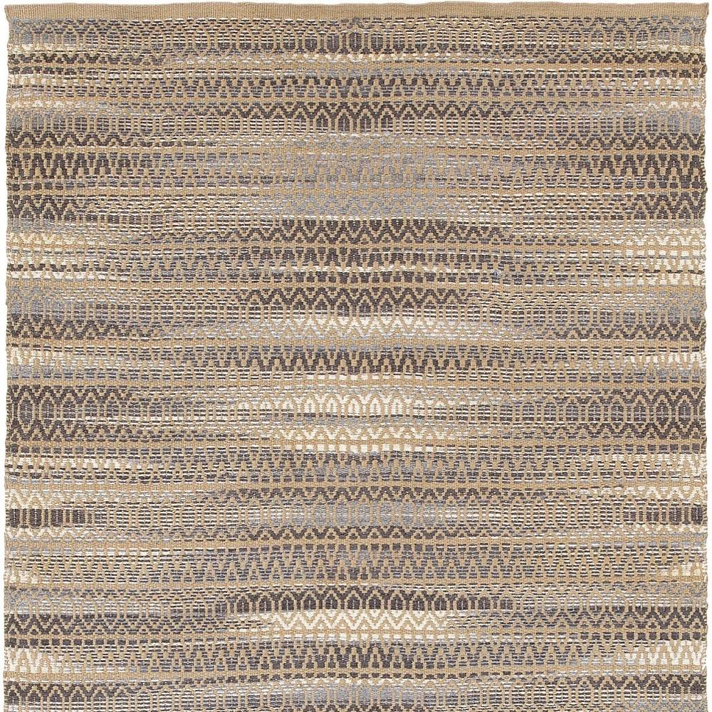 5’ x 8’ Gray and Tan Striated Runner Rug