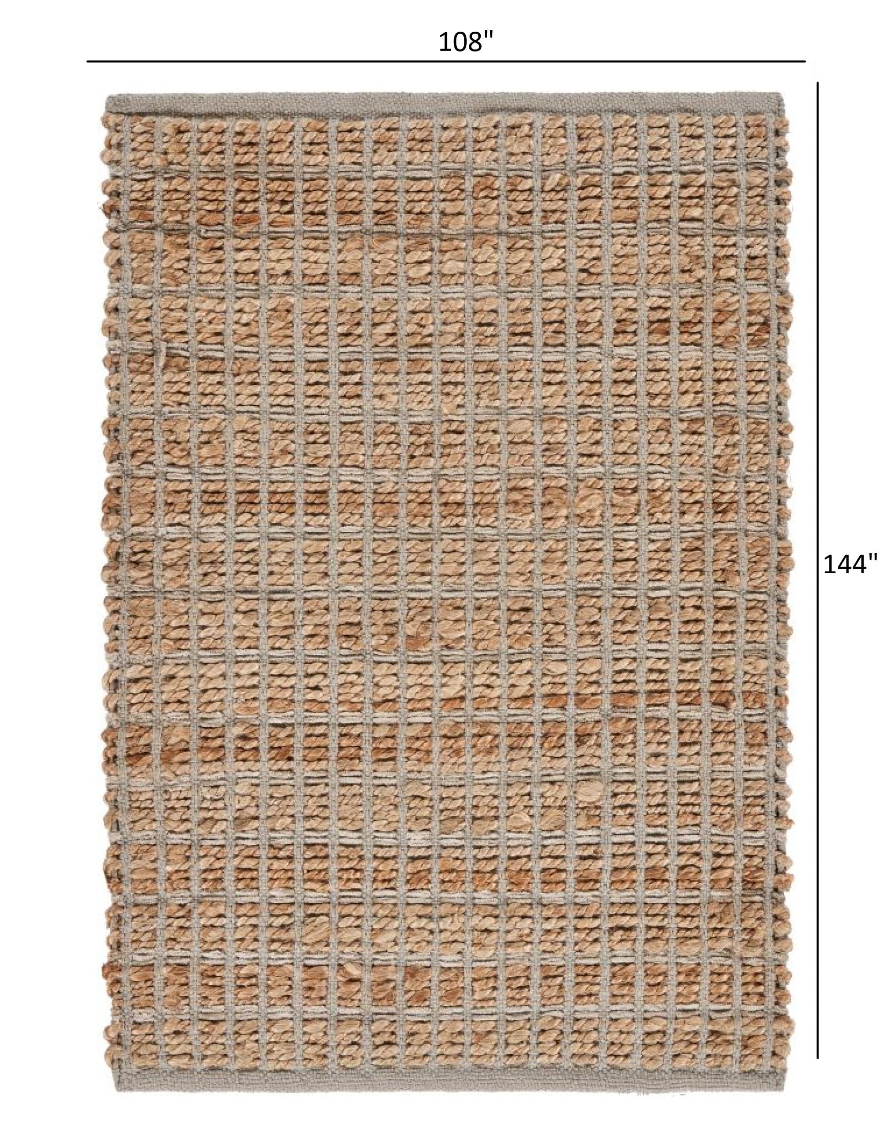 9’ x 12’ Gray Grid Farmhouse Area Rug