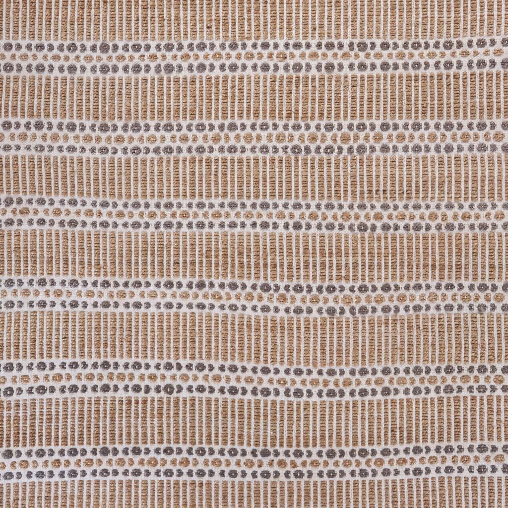 8’ x 10’ Tan and Gray Detailed Stripes Area Rug