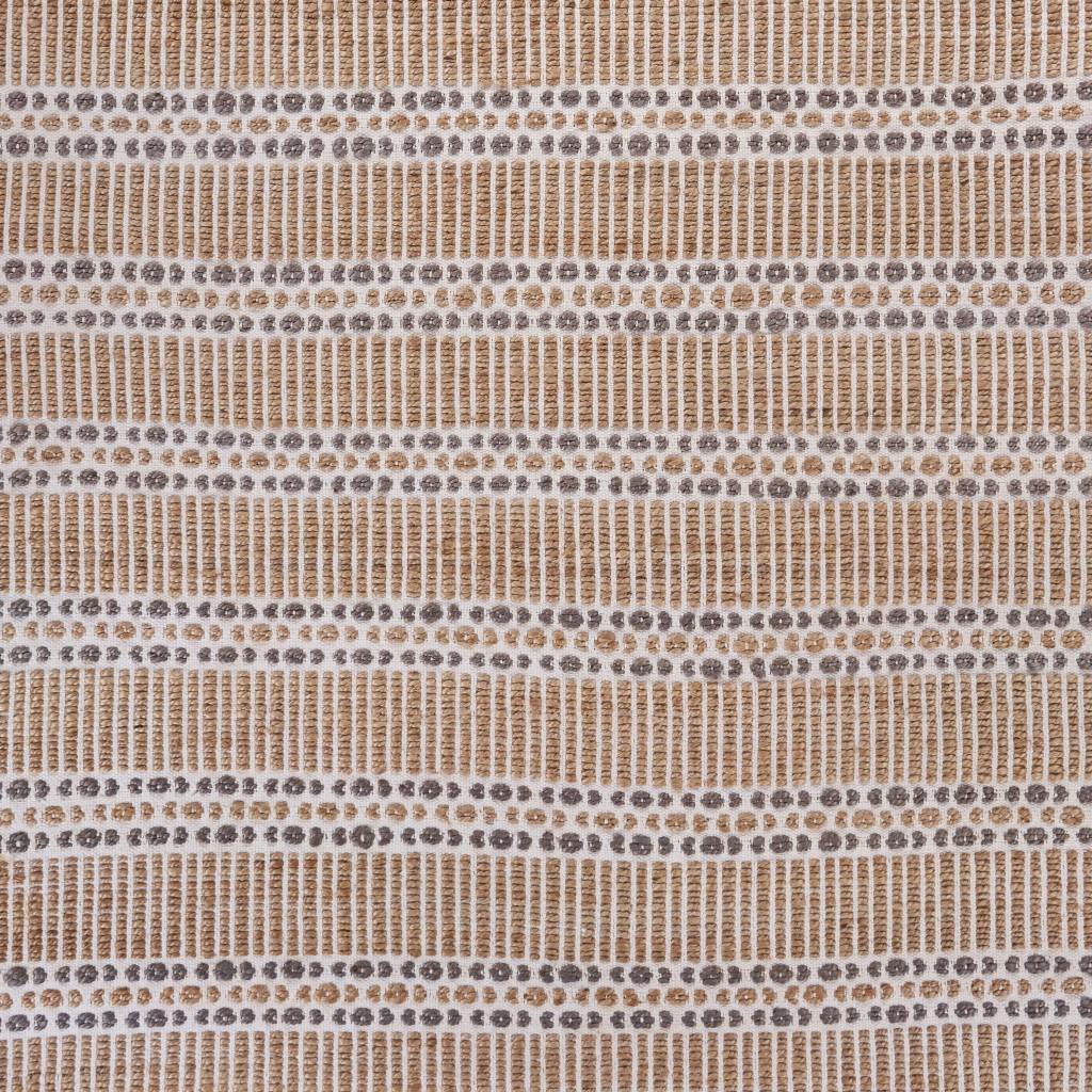 9’ x 12’ Tan and Gray Detailed Stripes Area Rug