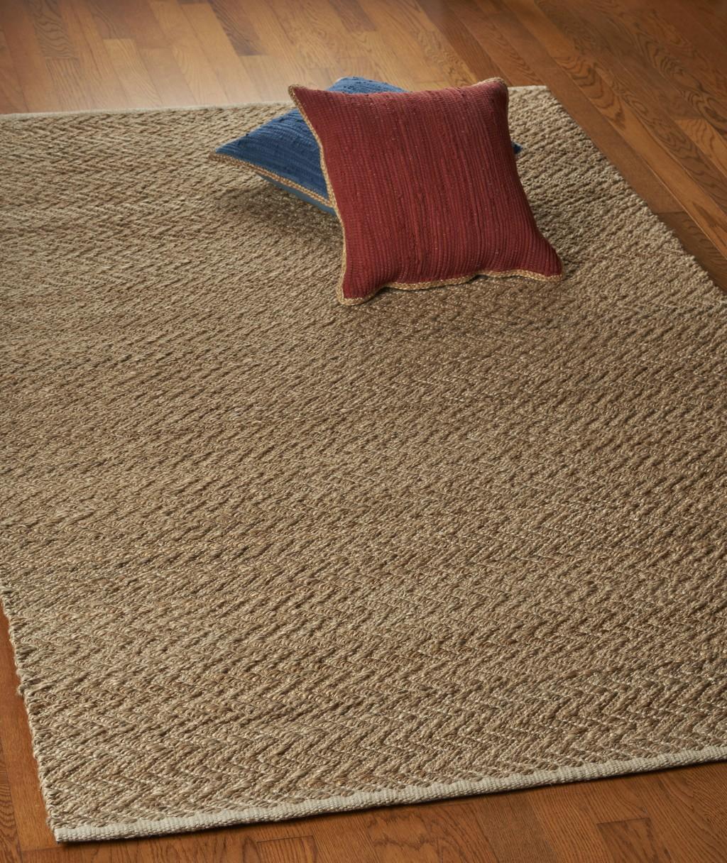 8’ x 10’ Natural Toned Chevron Pattern Area Rug
