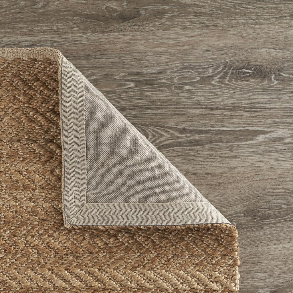 9’ x 12’ Natural Toned Chevron Pattern Area Rug