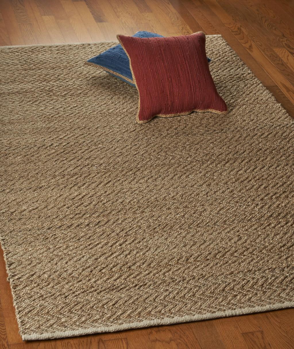 9’ x 12’ Natural Toned Chevron Pattern Area Rug