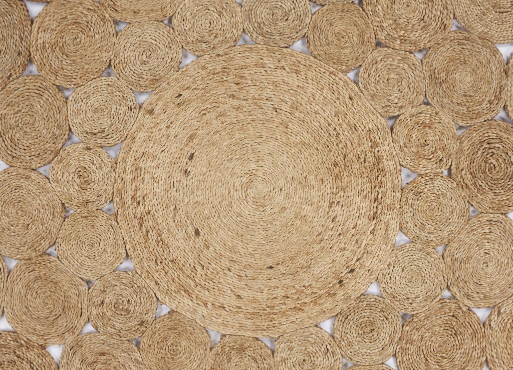 4’ Round Natural Tan Orbital Area Rug Default Title