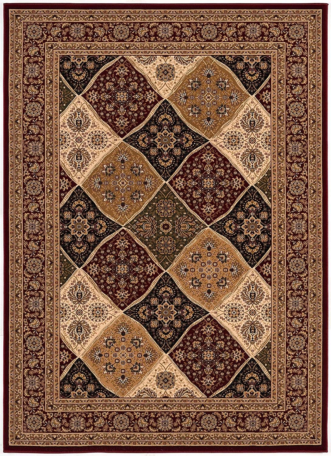 2’ x 15’ Red Decorative Diamonds Runner Rug