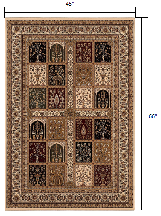 4’ x 6’ Cream Traditional Decorative Area Rug