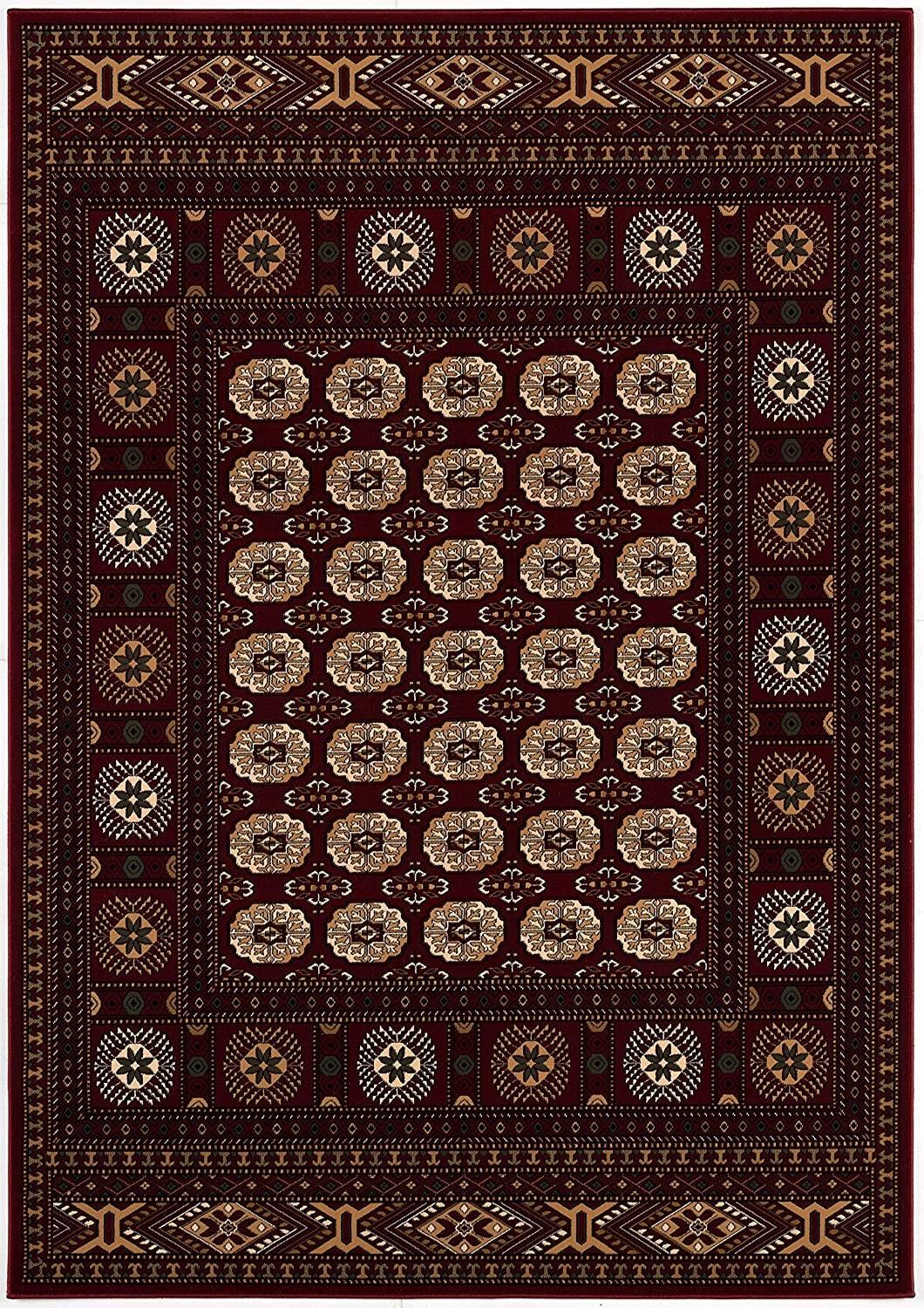 3’ x 15’ Red Eclectic Geometric Pattern Runner Rug