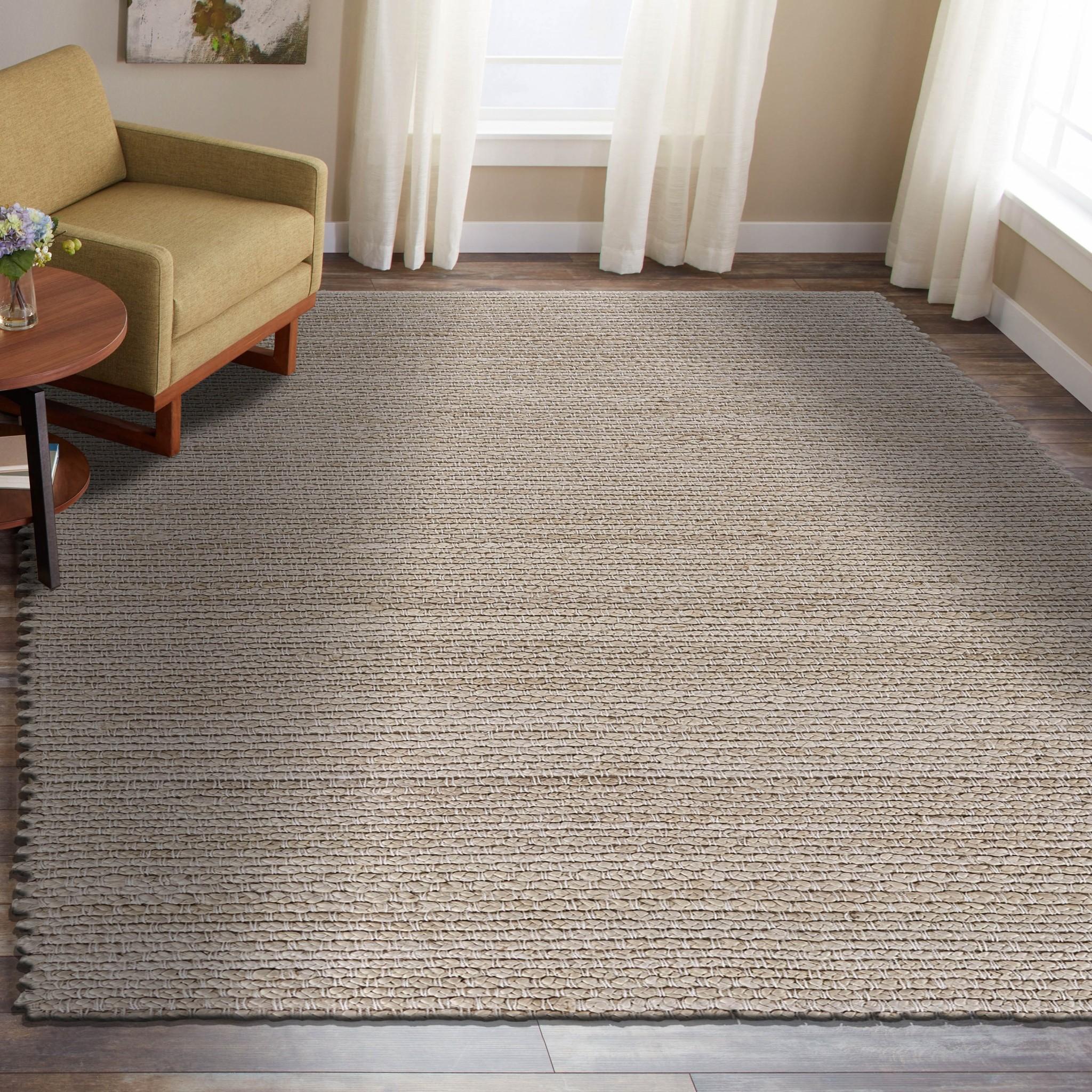 9’ x 12’ Natural Bleached Contemporary Area Rug