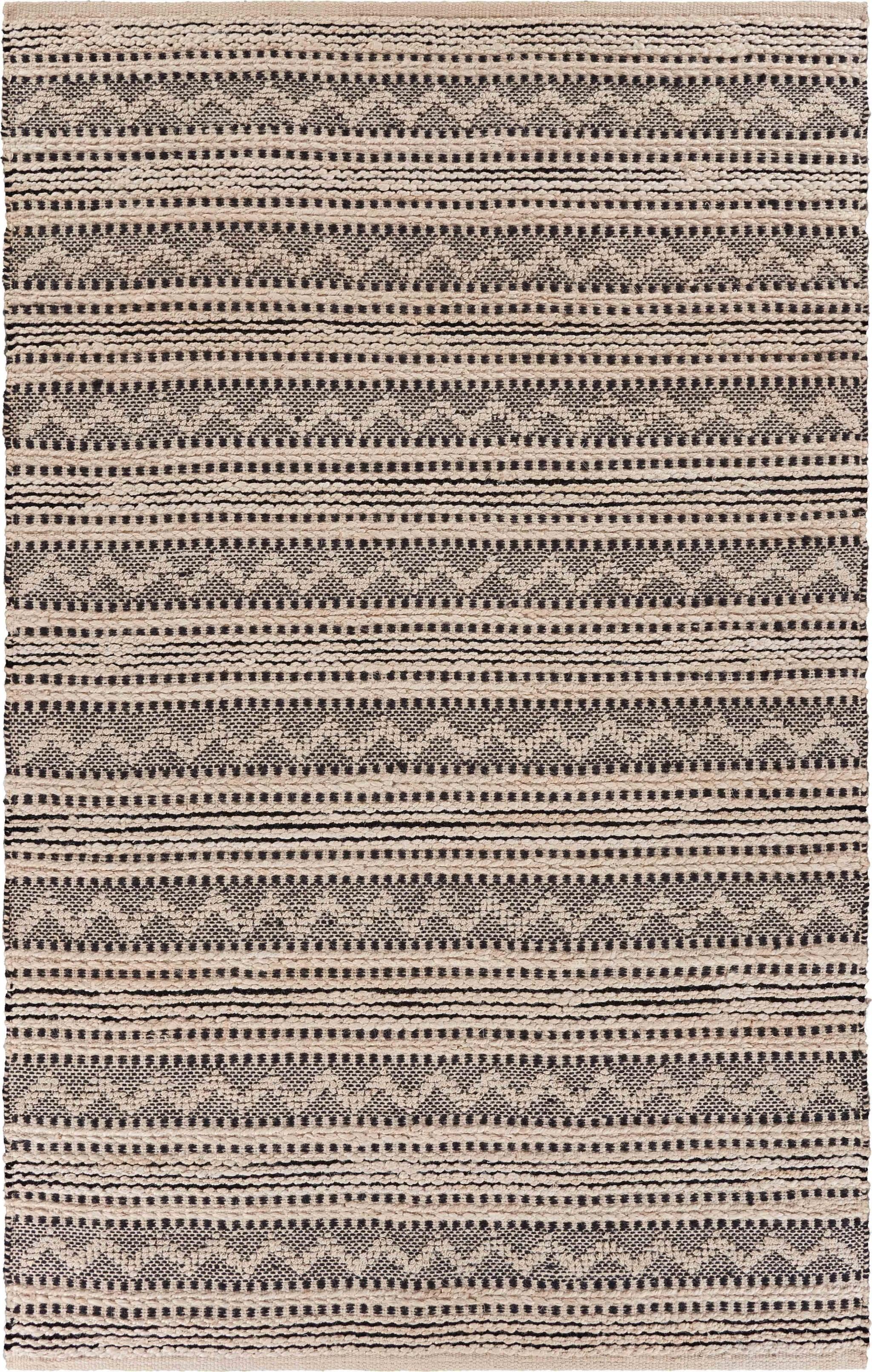 8’ x 10’ Black and Blush Chevron Stripe Area Rug Default Title