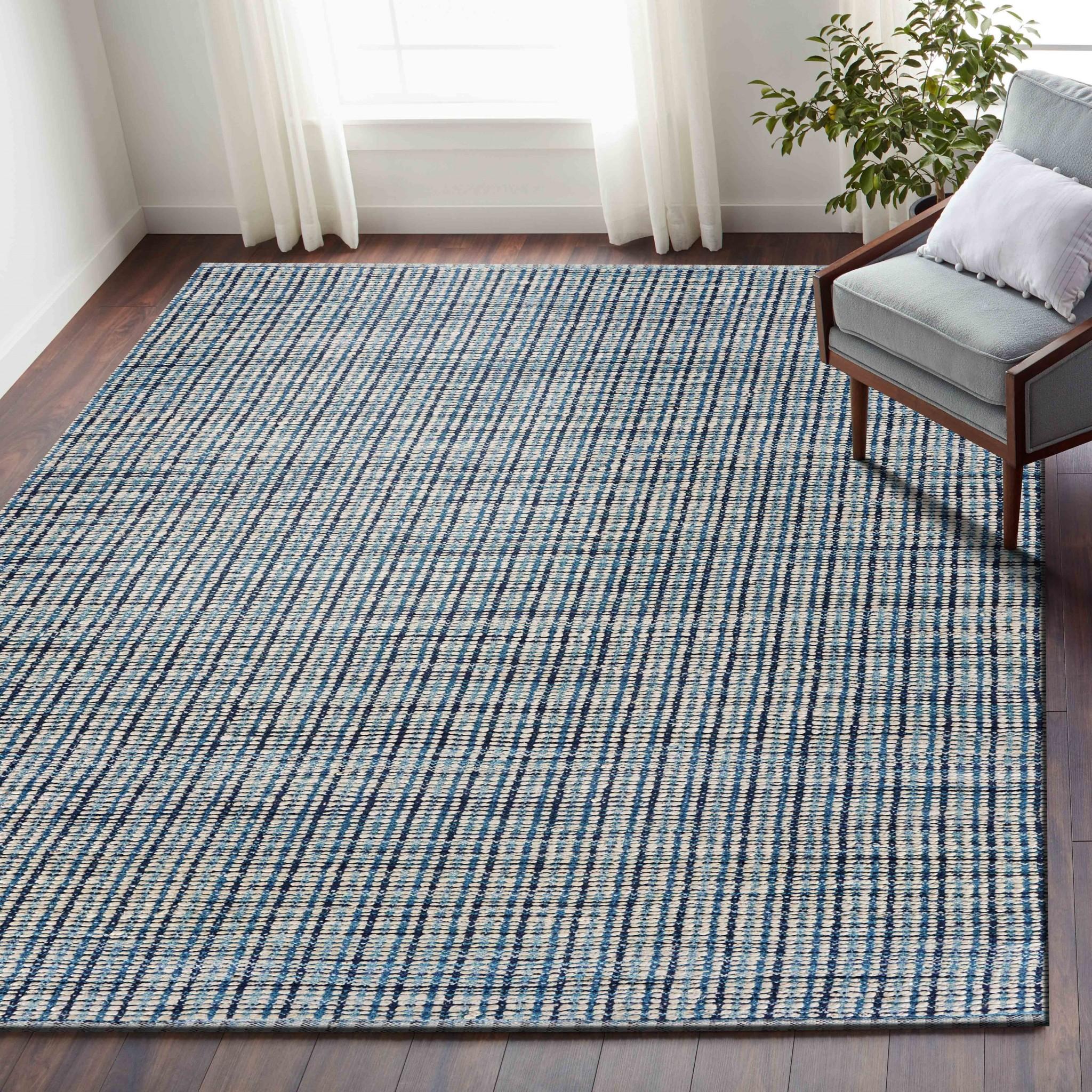 9’ x 12’ Classic Blue Jute Area Rug