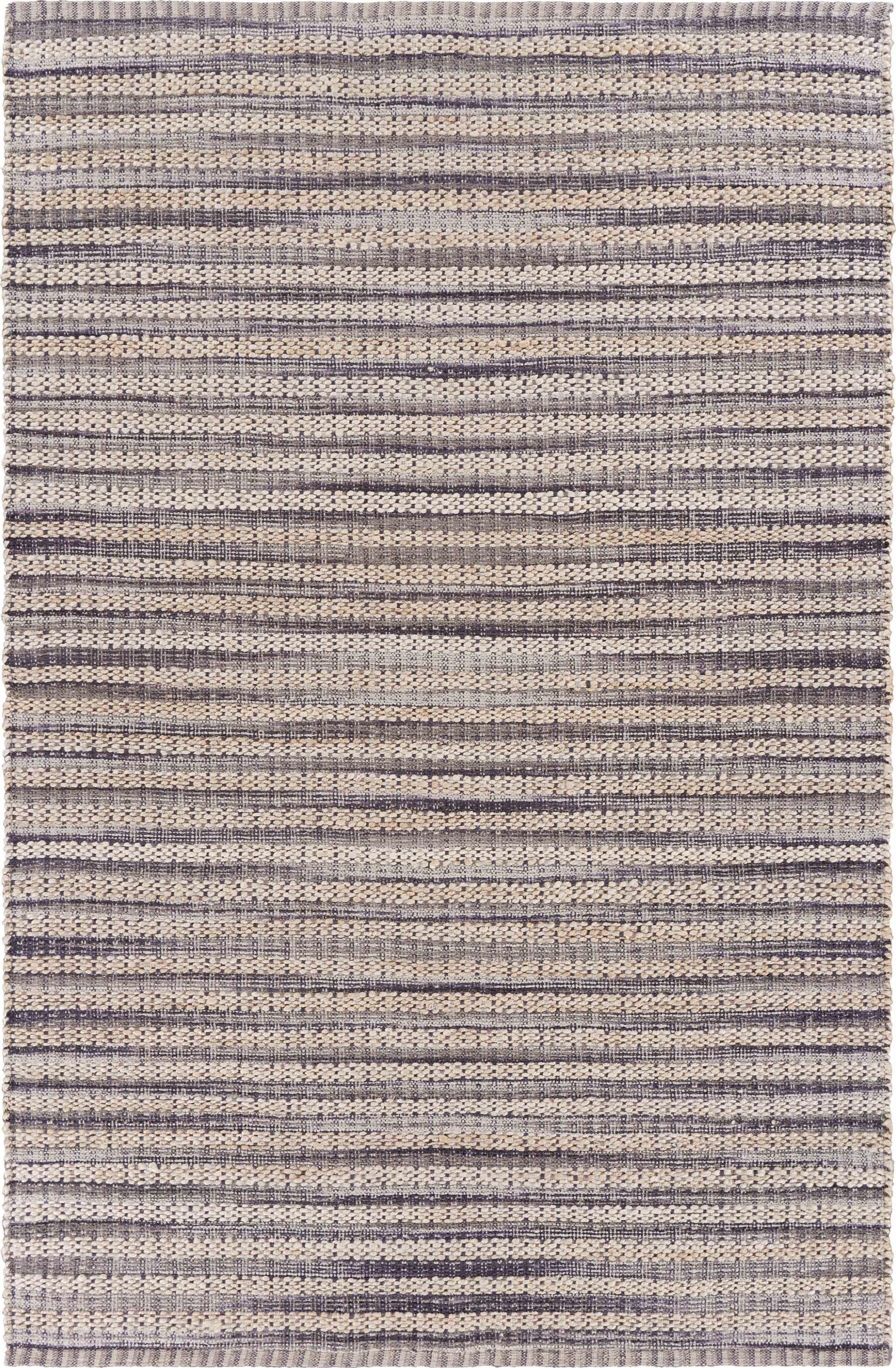 5’ x 8’ Brown and Gray Striped Area Rug Default Title