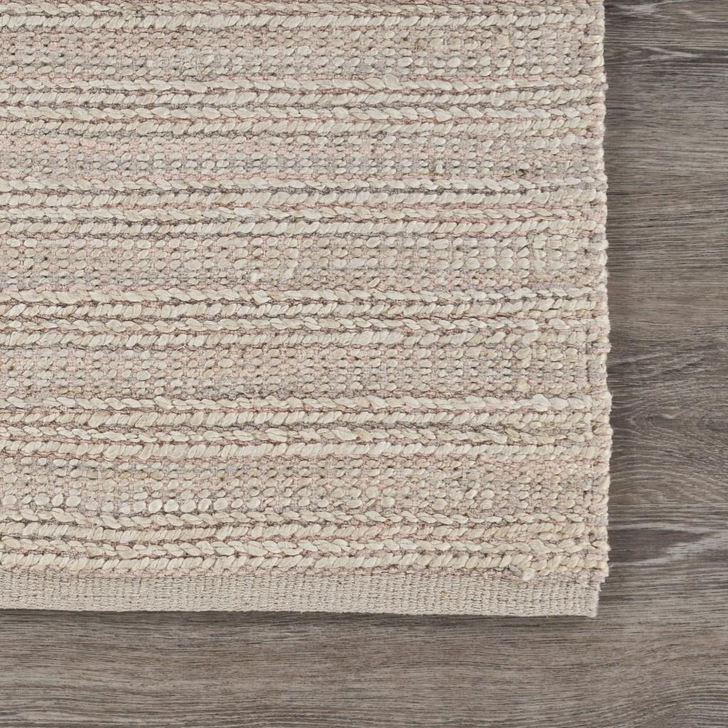 9’ x 12’ Blush Pink Textured Jute Area Rug