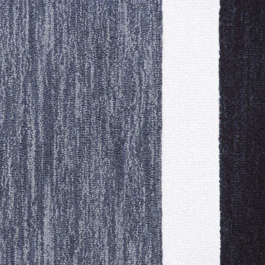 5’ x 7’ Black and Gray Bold Striped Area Rug