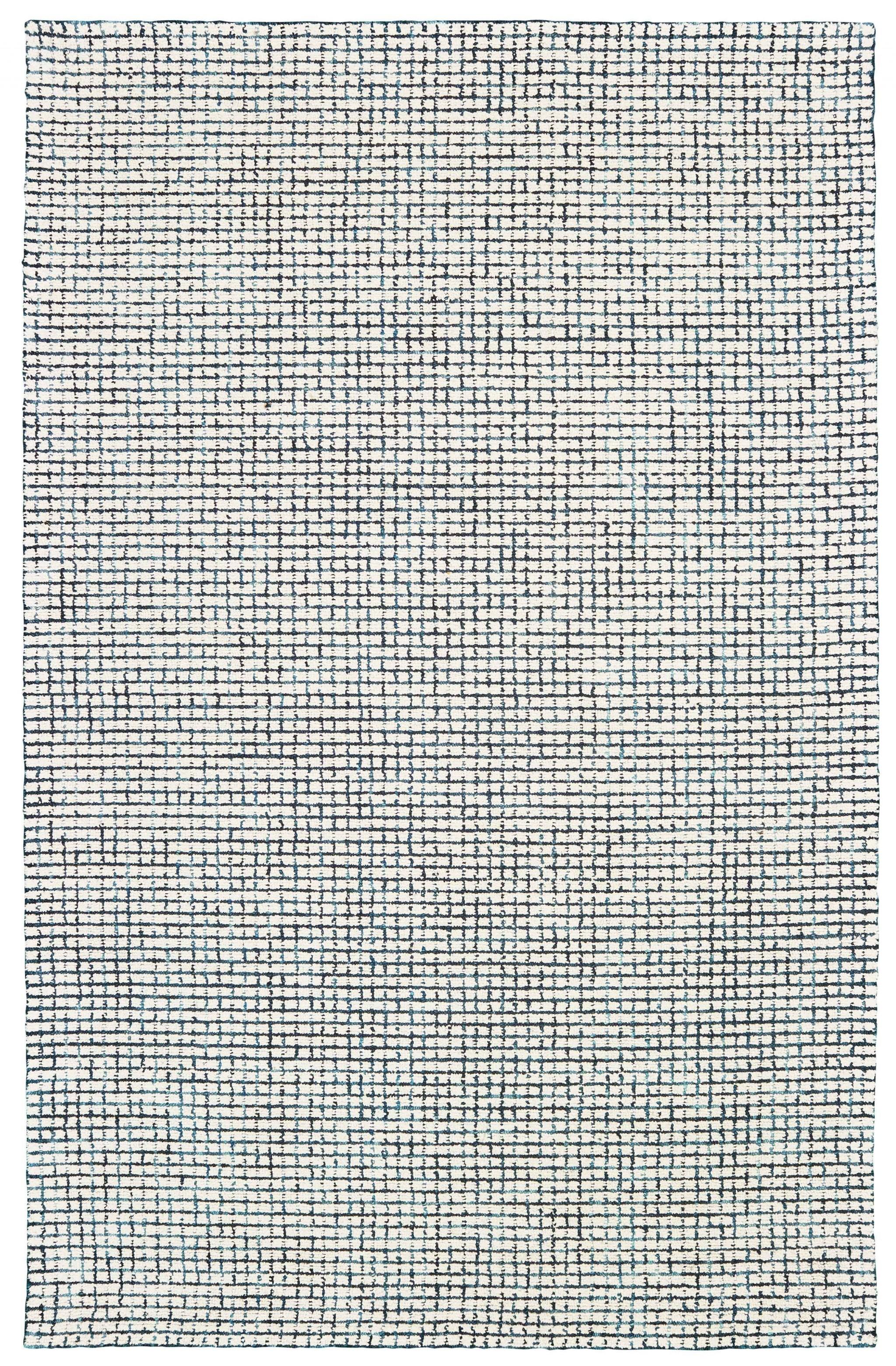 5’ x 8’ Navy and Ivory Grids Area Rug Default Title