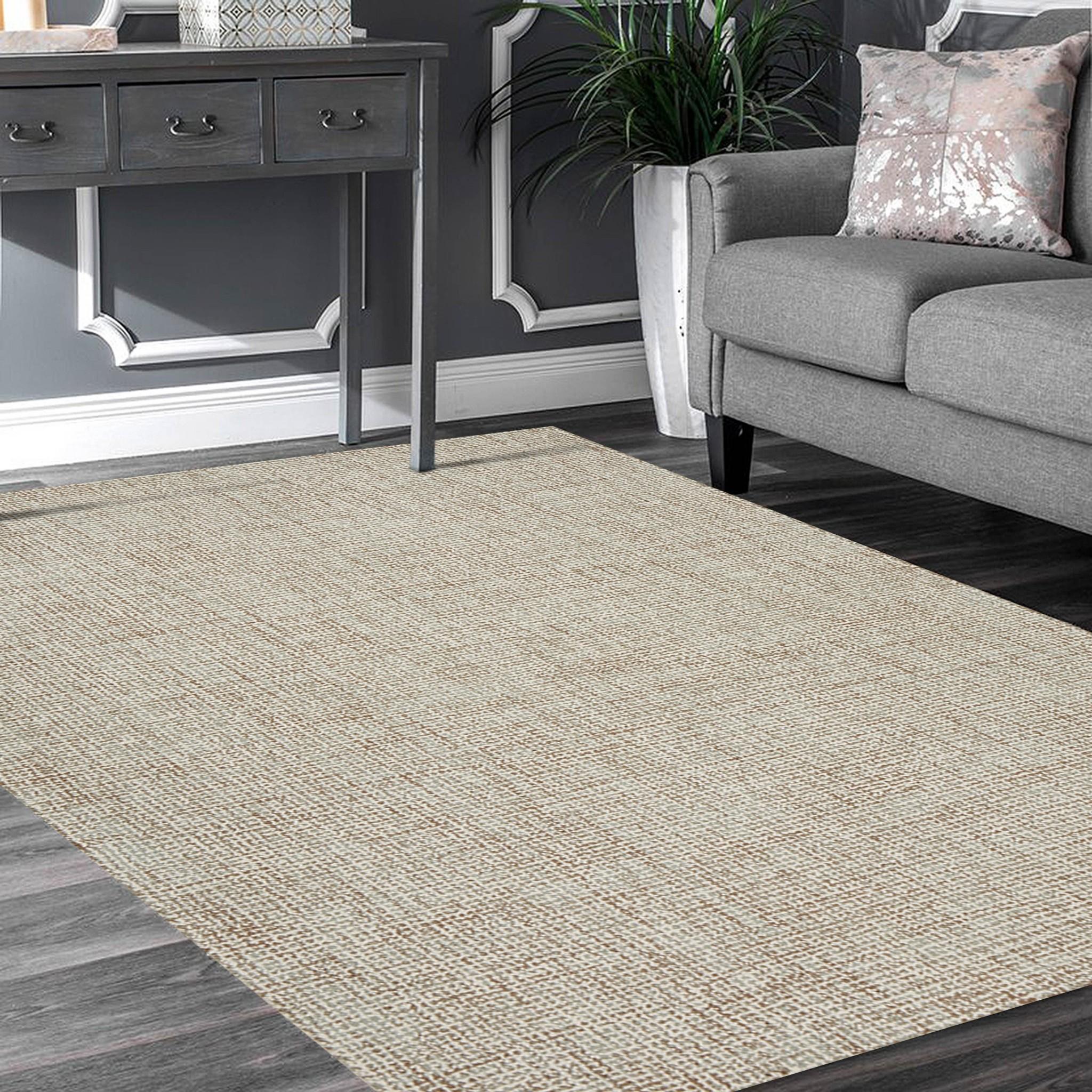 5’ x 8’ Taupe and Tan Minimal Area Rug Default Title