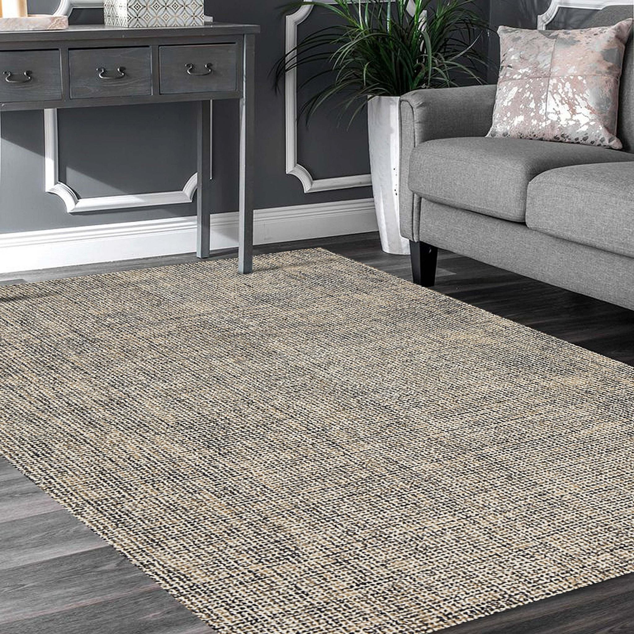 5’ x 8’ Charcoal Interwoven Maze Area Rug