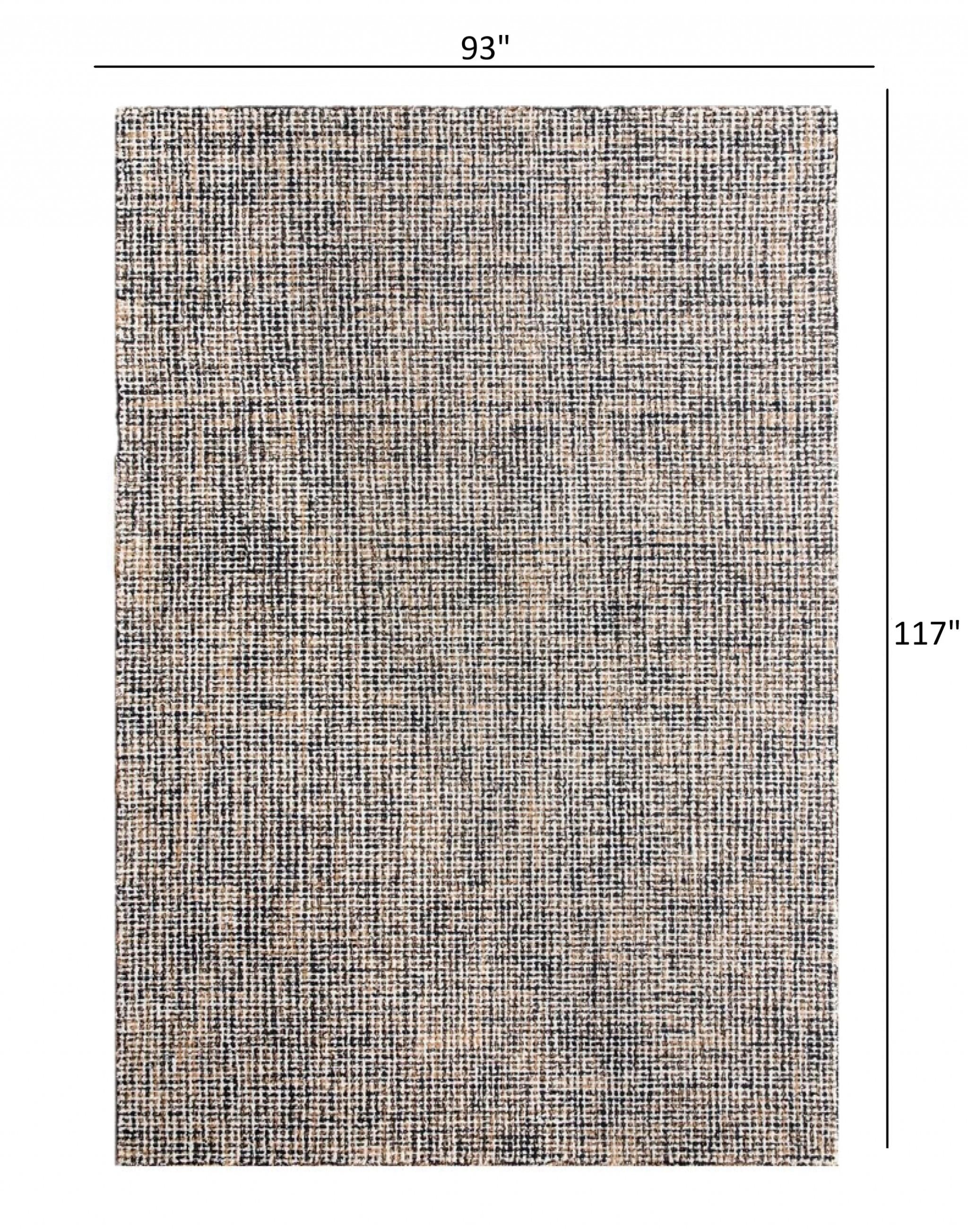 8’ x 10’ Charcoal Interwoven Maze Area Rug