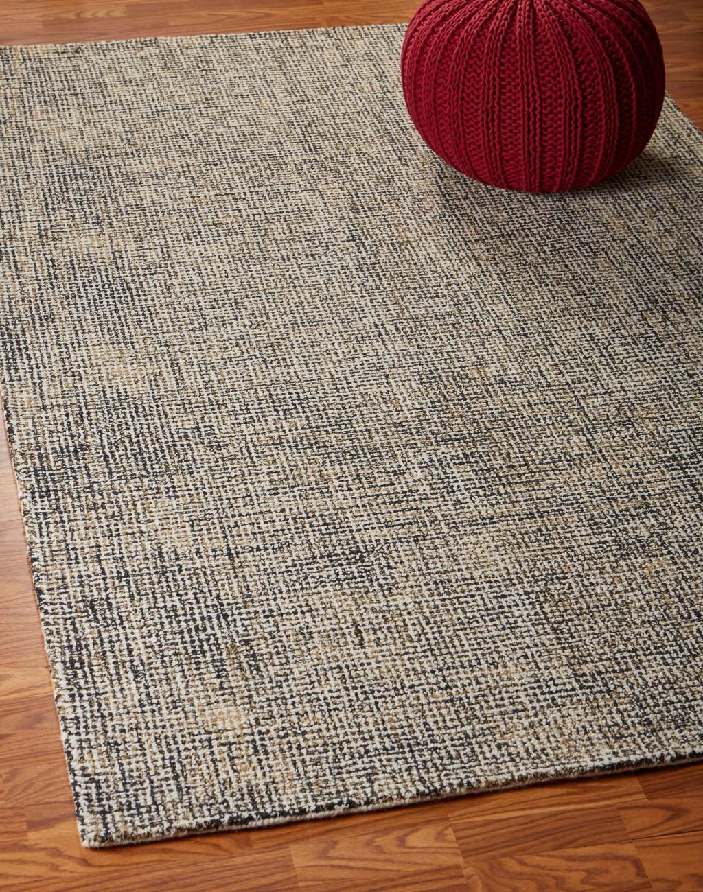 9’ x 12’ Charcoal Interwoven Maze Area Rug