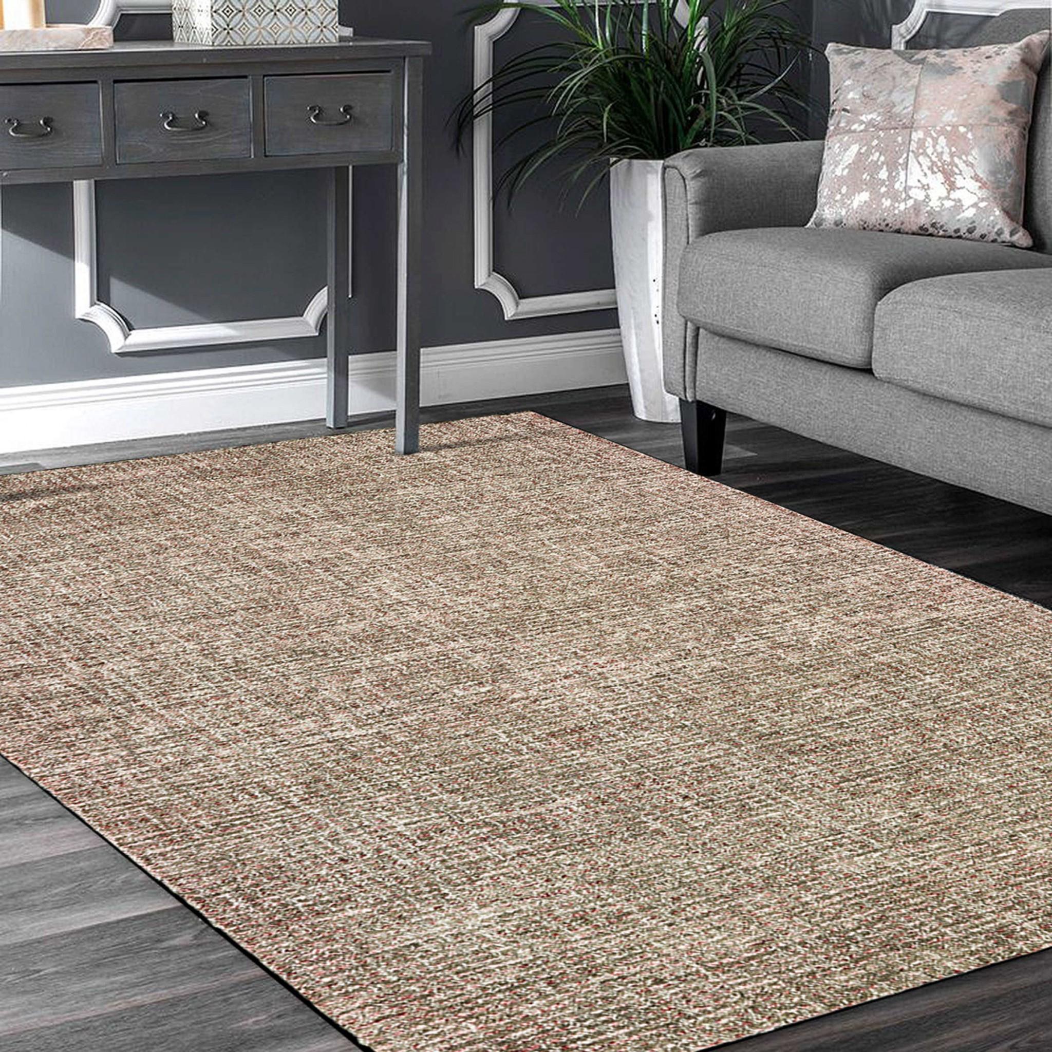 9’ x 12’ Brown Detailed Weave Area Rug