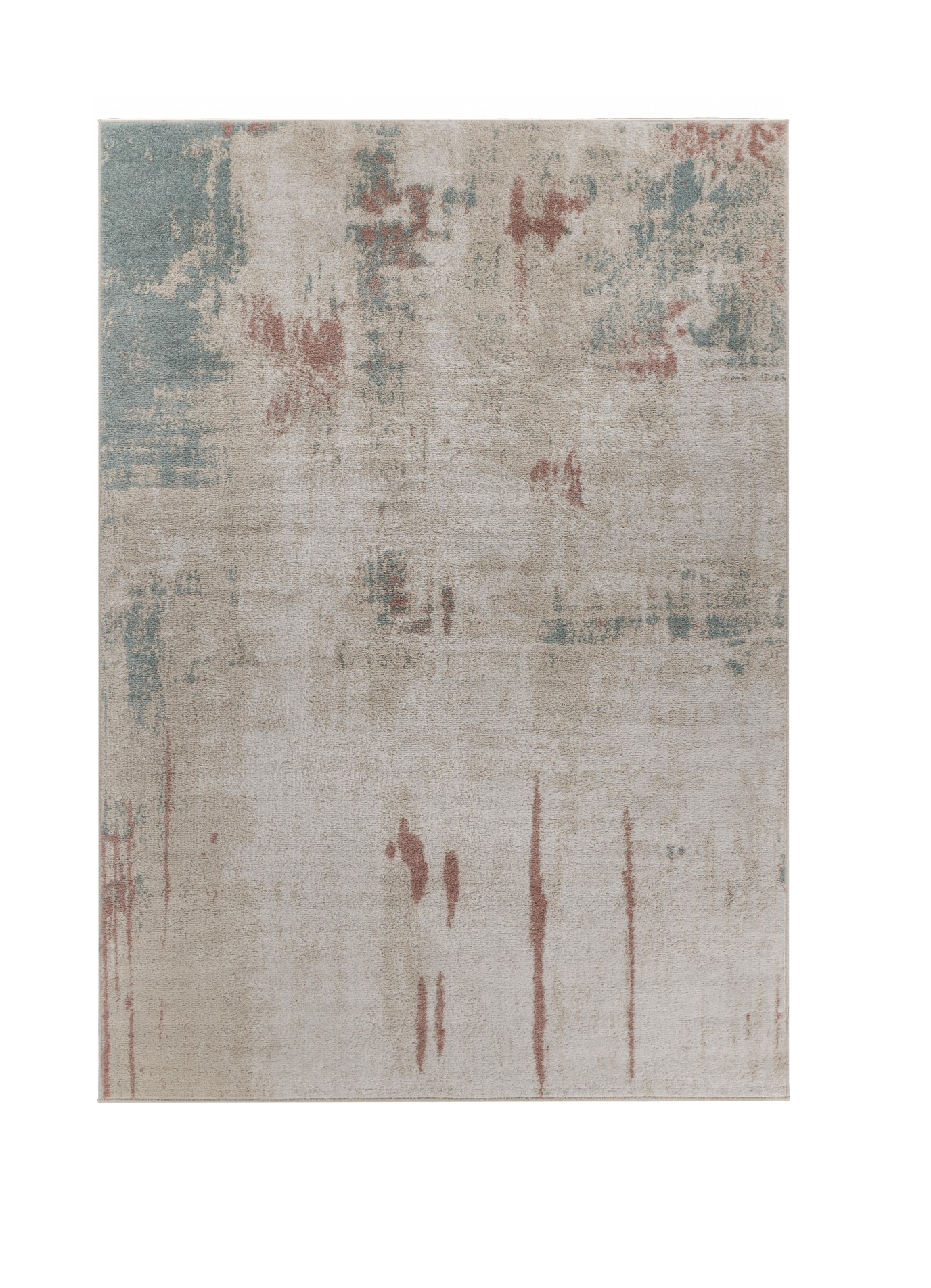 8’ x 9’ Tan Abstract Watercolor Area Rug