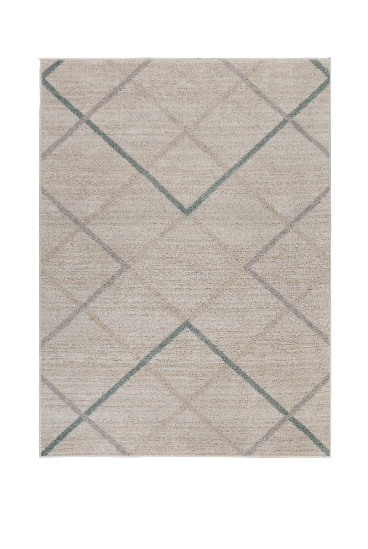 5’ x 7’ Beige Geometric Diamonds Area Rug