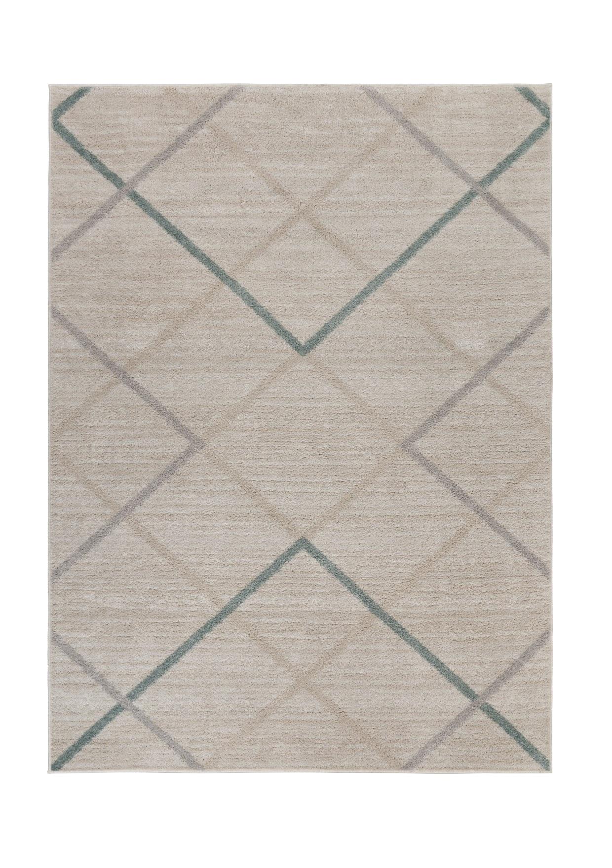 8’ x 9’ Beige Geometric Diamonds Area Rug