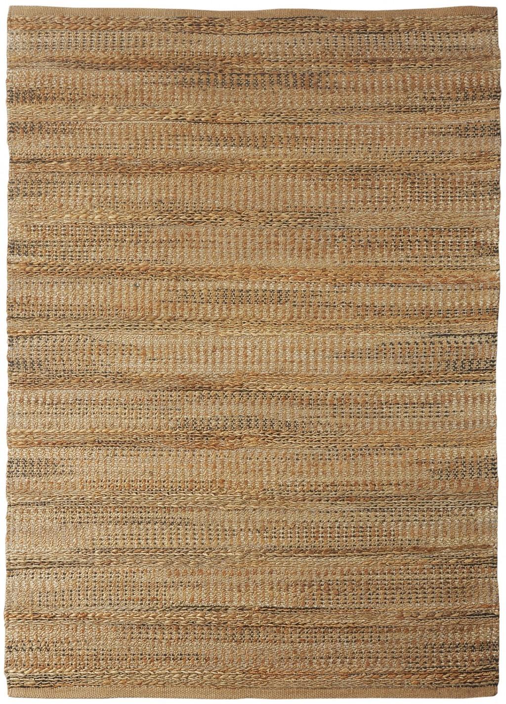 8’ x 10’ Tan and Gray Intricately Handwoven Area Rug Default Title