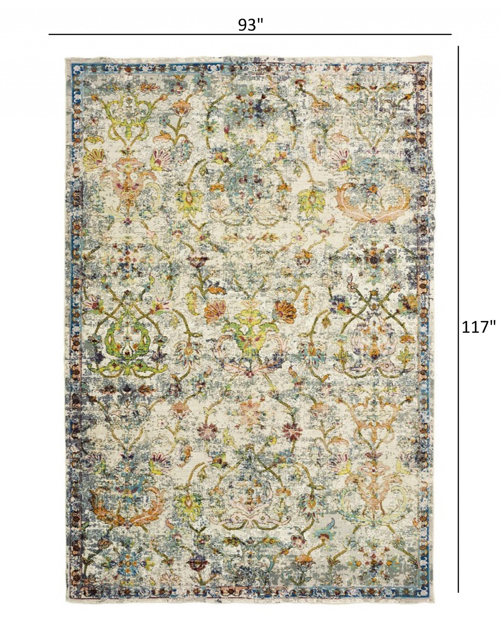 8’ x 10’ Beige Abstract Garden Area Rug