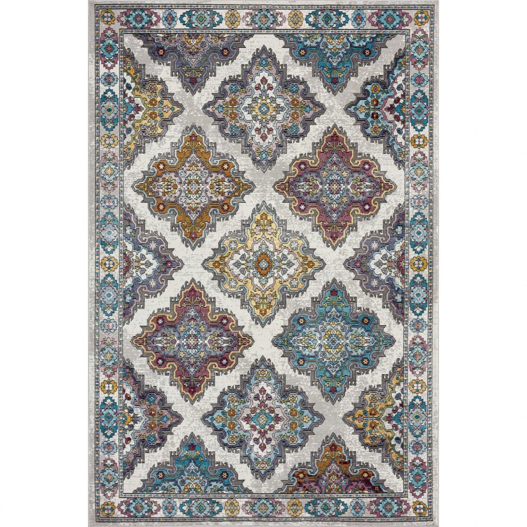 8’ x 10’ Blue Traditional Floral Motifs Area Rug Default Title
