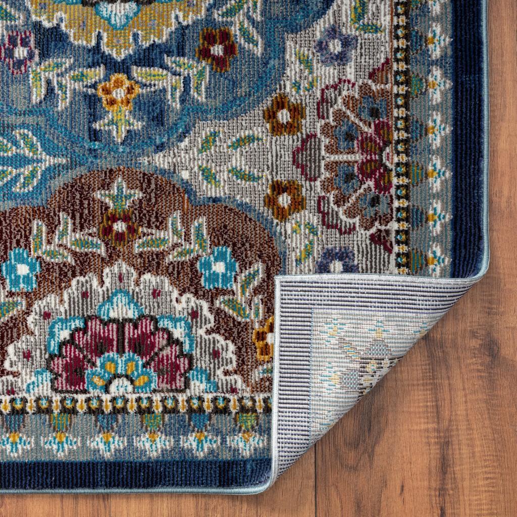 8’ x 10’ Blue Trellis Mosaic Area Rug