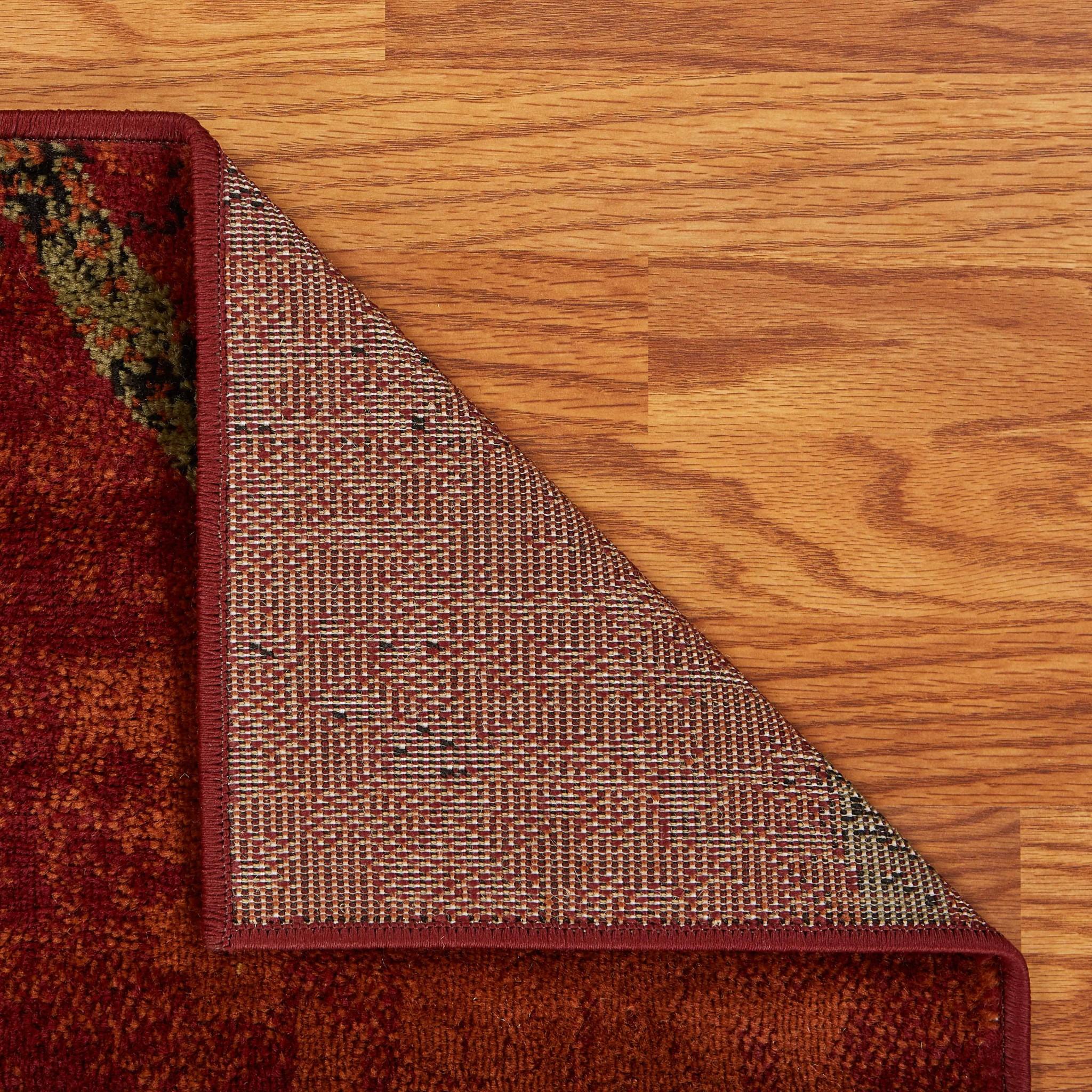 8’ x 10’ Red and Brown Geometric Area Rug