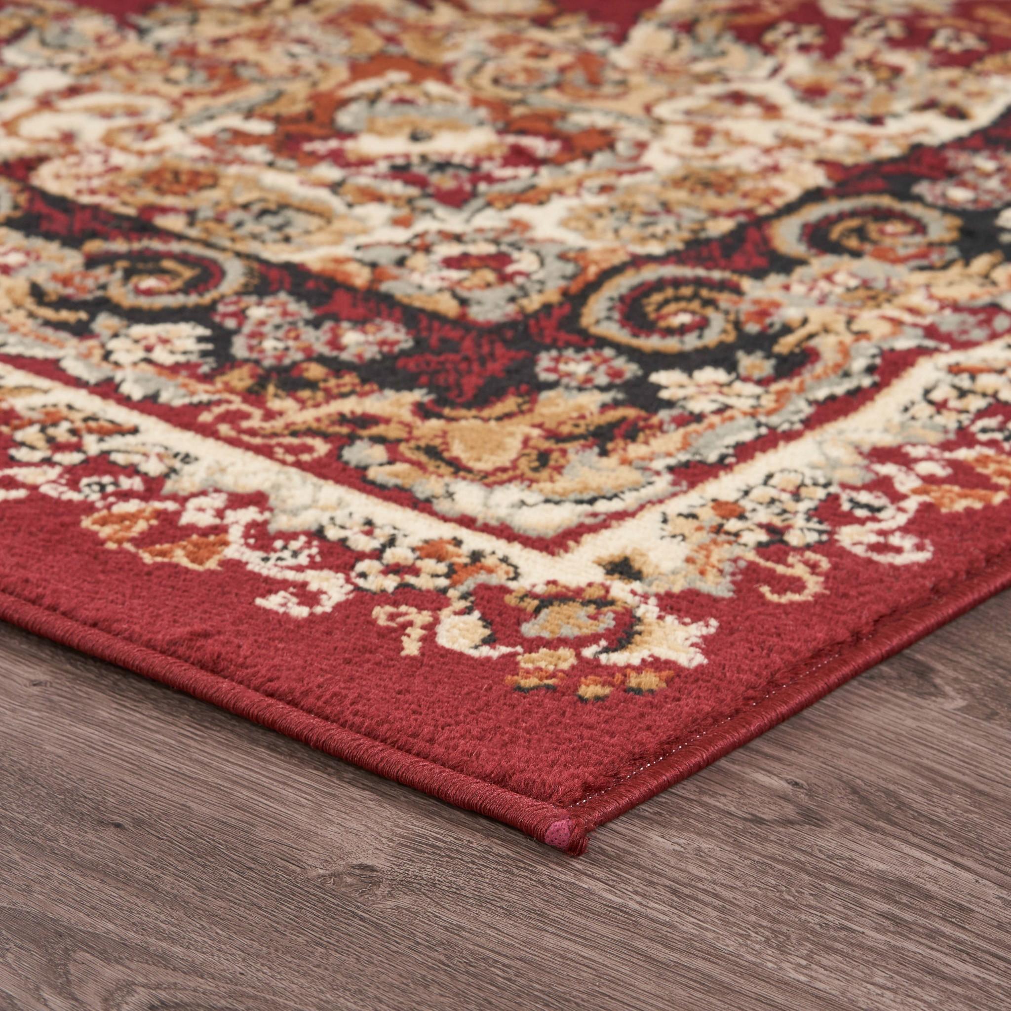 8’ x 10’ Red Royal Medallion Area Rug